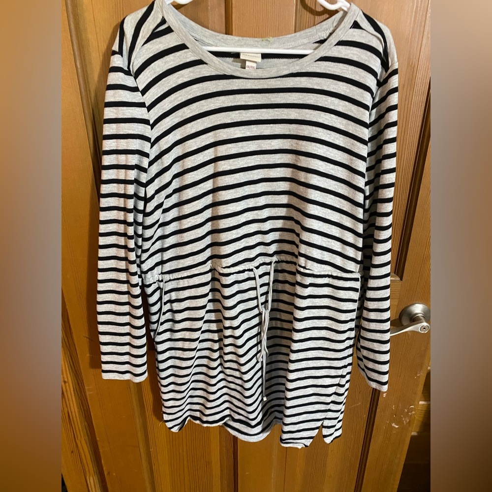 Merona Black and Gray Striped Dress/Tunic